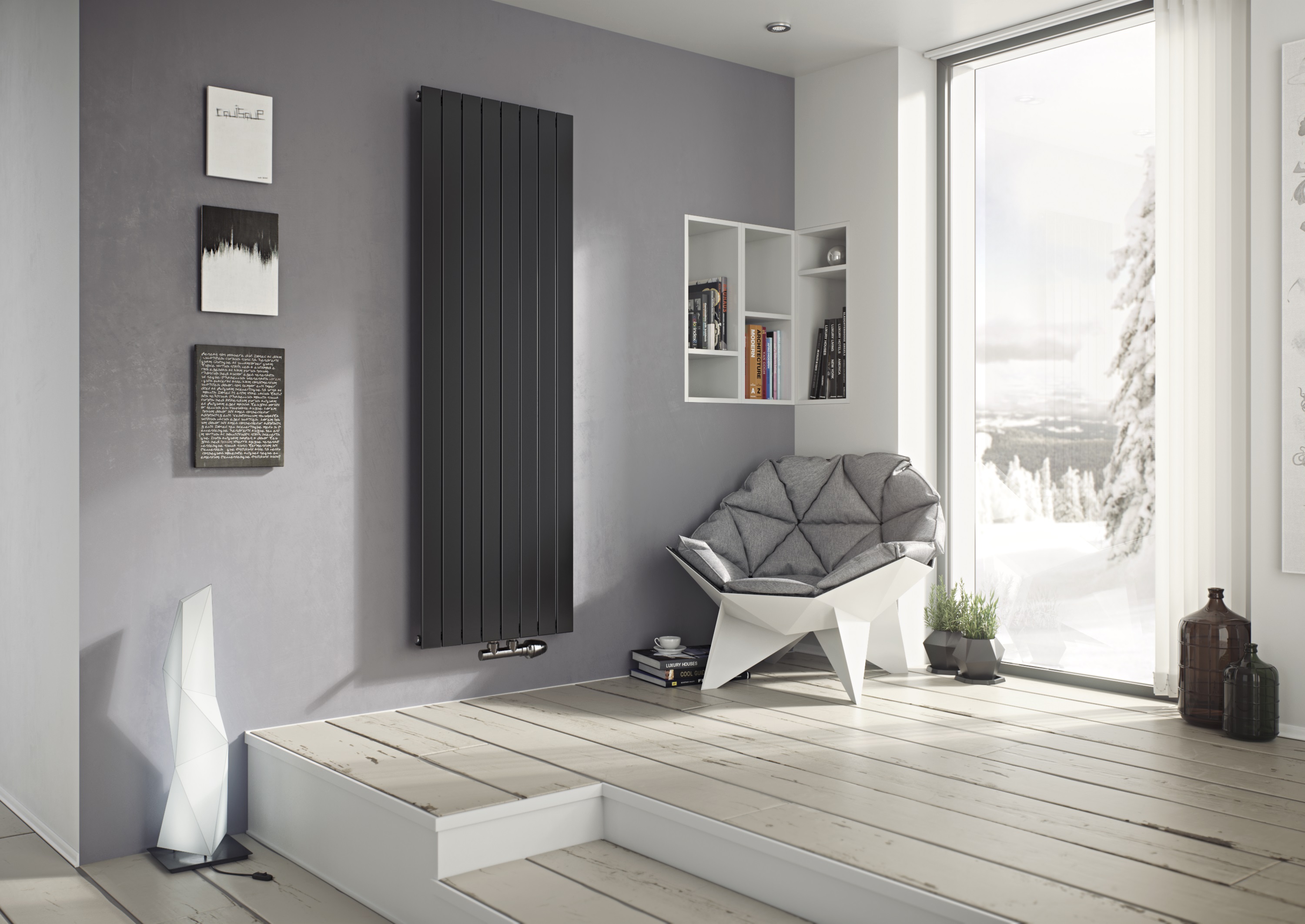 Ximax Raumheizkörper P1 anthrazit - mit Mittenanschluss