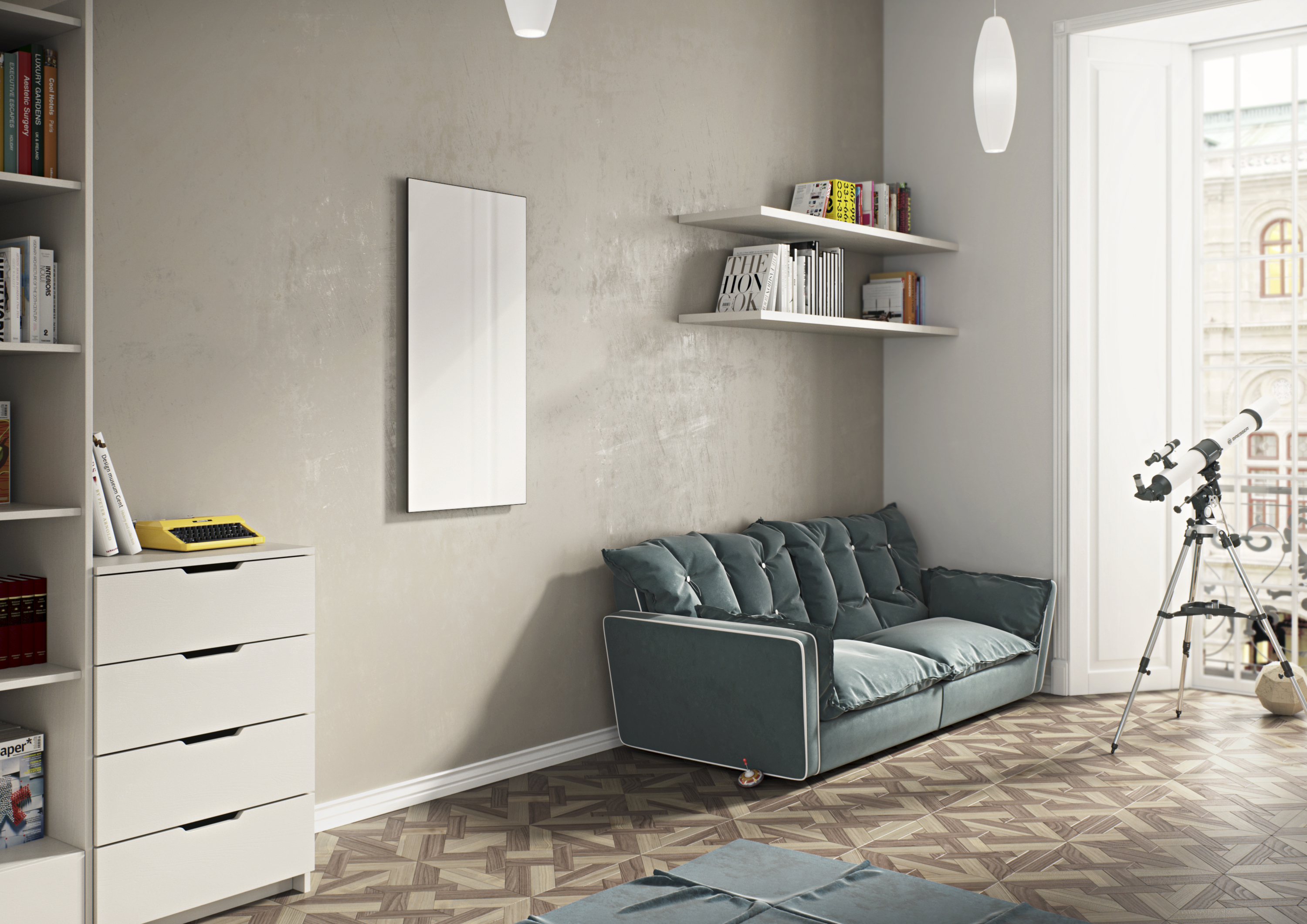 Ximax Infrarotheizung Glaspaneel 400 Watt Weiß