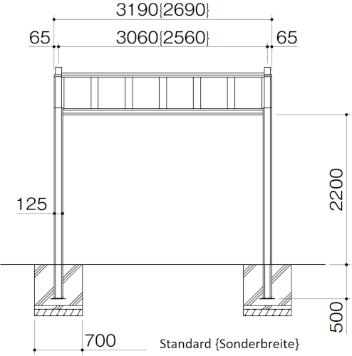 Ximax Carport My-Port 7 Typ 60 511 x 319 cm