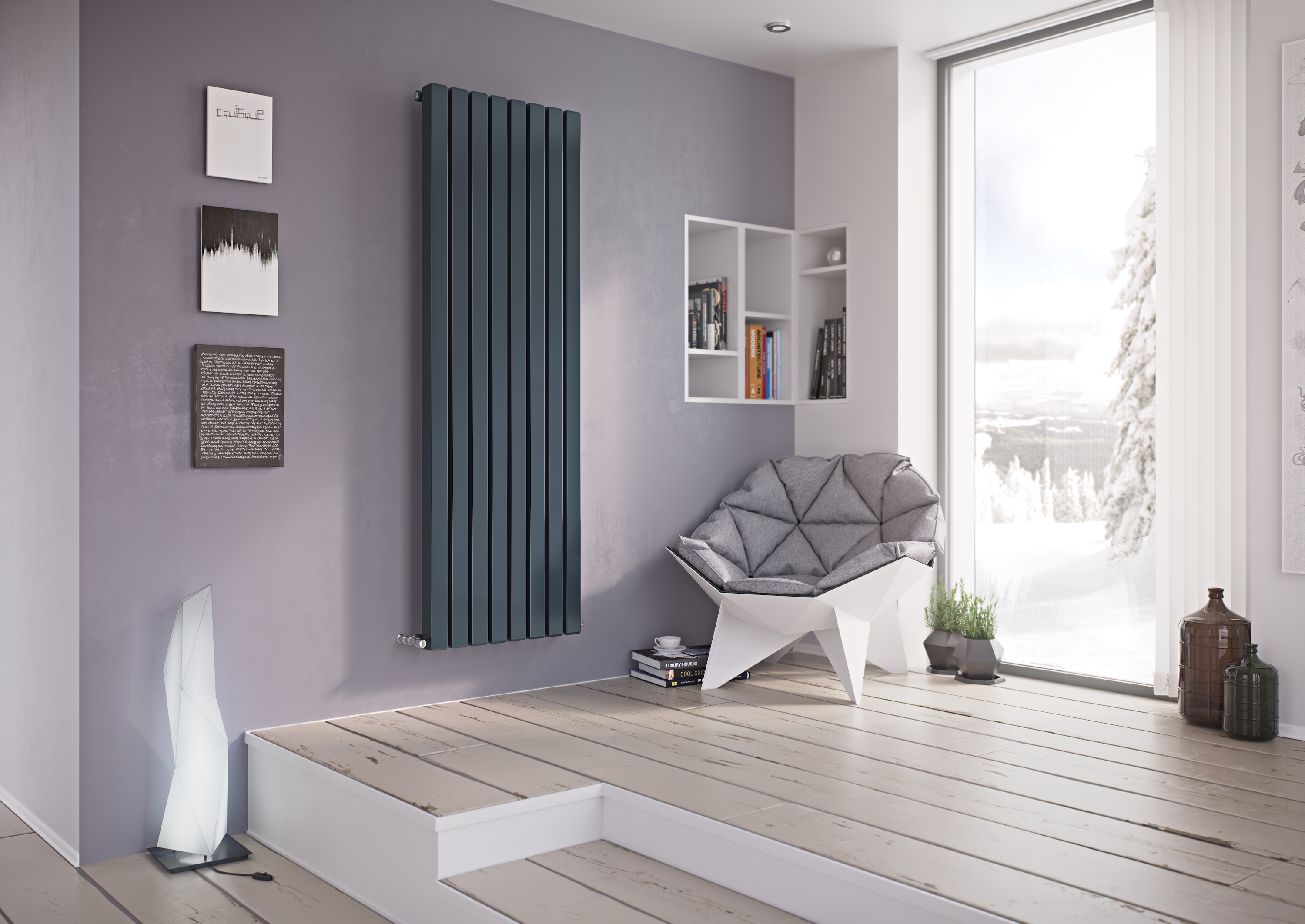 Ximax Raumheizkörper ERUPTO Quadrat anthrazit