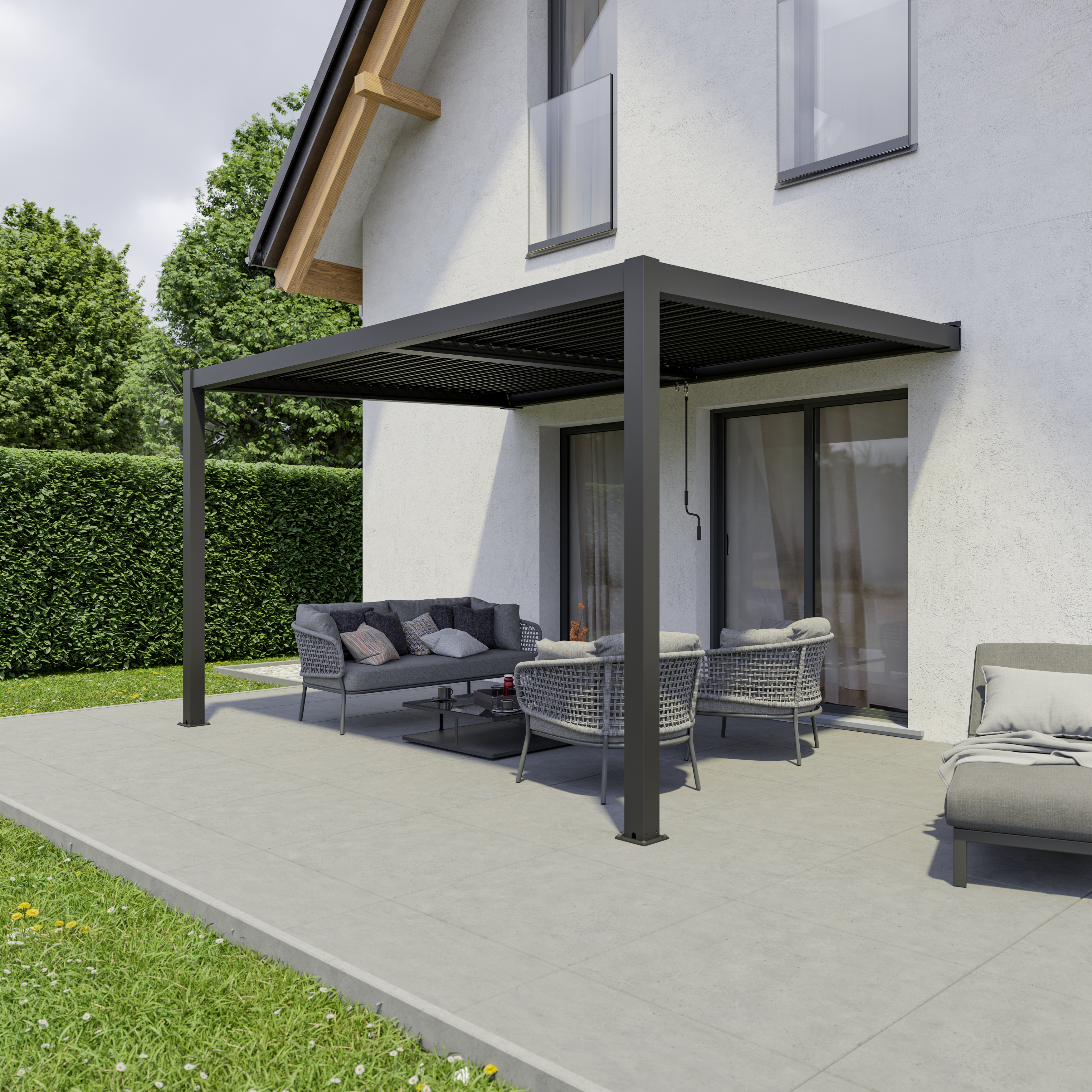 Ximax Lamellendach Pergola Shade Wandmontage