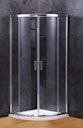 Vorschaubild Duschkabine Schiebetüre halbrund Vollrahmen XST-VGR ESG 6 mm inkl. Duschwanne und Ablauf 800 x 800 x 1890 mm